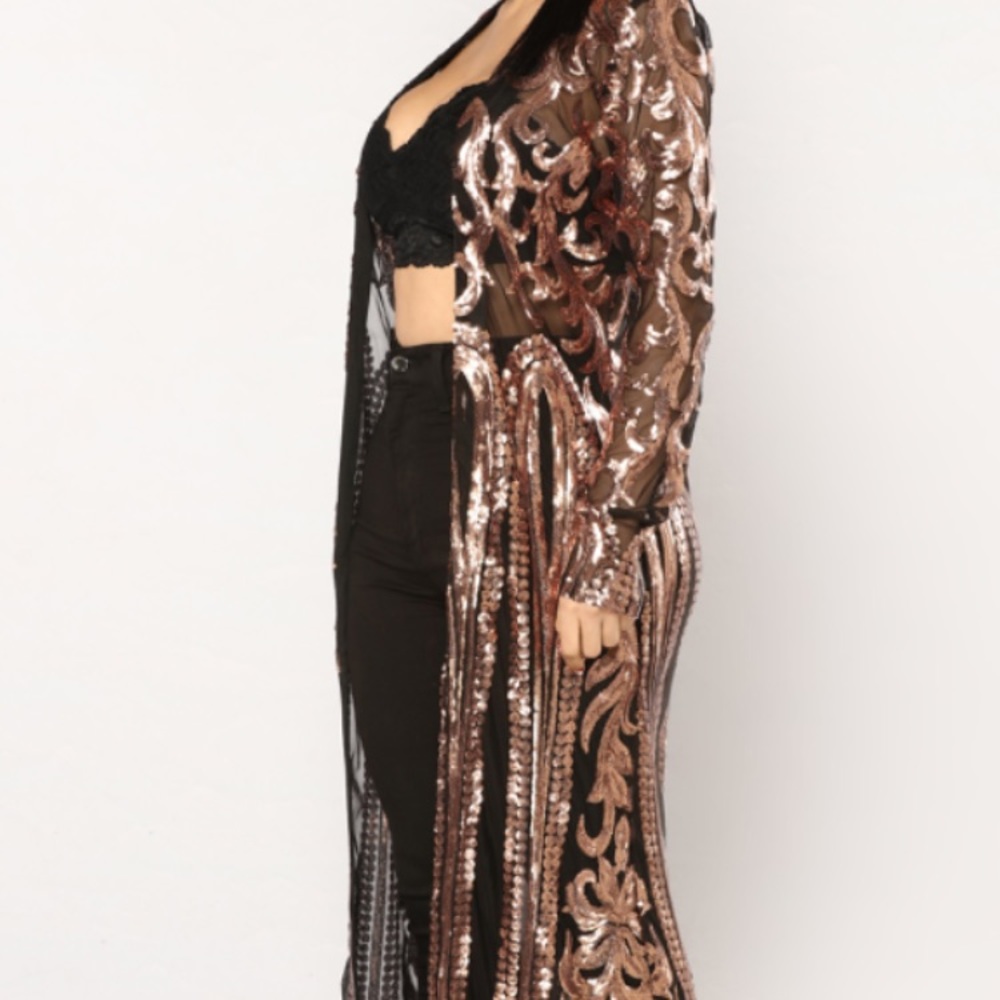 Long bronze cardigan